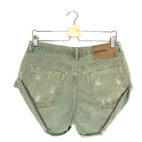 Khaki Denim Mini Shorts / ONE TEASPOON - Size 26