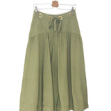 Khaki DONIA High-waisted A-Line Maxi Skirt / BA&SH - Size 38