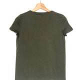 Khaki Green Celine Paris 16 Cotton Tee / CELINE - Size XS