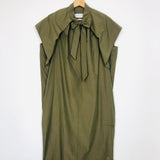 Khaki Green Cotton Poplin Midi Dress / CHRISTIAN WIJNANTS - Size 34