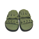 Khaki Green EXTRA Suede Sandals / HERMES - Size 37.5
