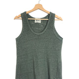Khaki Green  Linen Tank Top - One Size