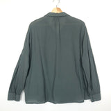 Khaki Green Long Sleeves Cotton Shirt - One Size