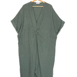 Khaki Green Oversized Cover-up Midi Dress - One Size