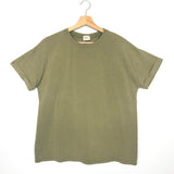 Khaki Green Plain Cotton  Tee - One Size