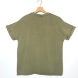 Khaki Green Plain Cotton  Tee - One Size