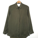 Khaki MARIUS Flowy Open-back Long Sleeves Shirt / MES DEMOISELLES - Size 34