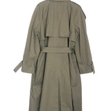 Khaki Oversized Trench Coat / THE FRANKIE SHOP - One Size