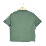 Khaki PARIS BALENCIAGA Cotton Cropped T-shirt / BALENCIAGA - Size S