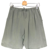 Khaki Silk Fluid Elastic Band Shorts / ROBERTO COLLINA - Size M