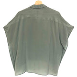 Khaki Silk Fluid Short Sleeves Blouse / ROBERTO COLLINA - Size S