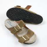 Khaki Suede Nordic Sandals - model HAMPTONS / MANEBI - Size 39
