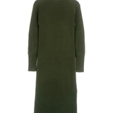 Khaki Wool Blend Knitted Long Sleeves Maxi Dress / ANINE BING - Size S