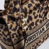 Beige Multicolor Mizza Embroidery Medium Lady D-Lite Bag / CHRISTIAN DIOR