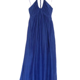 Lapis Lazuli MAGGIE Deep V-neck Poplin Halter Dress / XIRENA - Size S