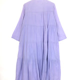 Lavender Crew Neck Buttoned Maxi Dress / COLLECTION 102