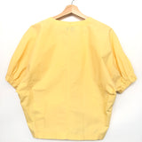Lemon Yellow Gathered Cotton-Blend Poplin Top / 3.1 PHILLIP LIM - Size US 4