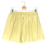 Lemon Yellow Silk Lounge Shorts / ANAAK - Size 0