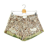 Leopard Bandits Denim Shorts / ONE TEASPOON - Size 28