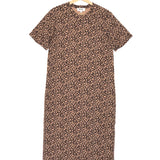 Leopard ClAODIA Organic Cotton Side Slit Maxi Dress / BALZAC - Size S