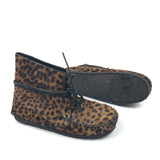 Leopard-Print FLAVIE Calf Hair Moccasin Boots / ISABEL MARANT - Size 37