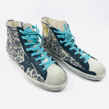 Leopard-print FRANCY Sneakers with Blue Laces / GOLDEN GOOSE - Size 40