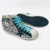 Leopard-print FRANCY Sneakers with Blue Laces / GOLDEN GOOSE - Size 40