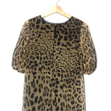 Leopard Print Silk Short Sleeves Blouse / DOLCE & GABBANA - Size 36