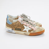 Leopard-print Suede and Leather Low Top Sneakers - model SUPERSTAR / GOLDEN GOOSE - Size 37