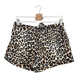 Leopard Print Washed-Silk Lounge Shorts / EQUIPMENT - Size XS