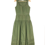 Lichen Green ISADORA Cotton Poplin Maxi Dress / ULLA JOHNSON - Size US 4