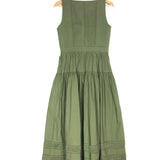 Lichen Green ISADORA Cotton Poplin Maxi Dress / ULLA JOHNSON - Size US 4