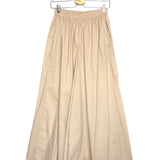 Light Beige Poplin Cotton Palazzo Pants