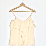 Light Beige Silk Draped Camisole / THEORY - Size S
