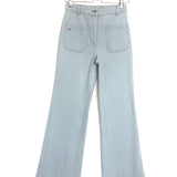 Light Blue ALINA High Waist Wide-leg Denim Jeans / VICTORIA BECKHAM - Size 26