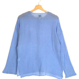 Light Blue ANA OVER Cotton Gauze Blouse / ATELIER FRANCAIS DE CONFECTION - One Size