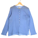 Light Blue ANA OVER Cotton Gauze Blouse / ATELIER FRANCAIS DE CONFECTION - One Size