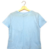 Light Blue Cherry Boob Baby Crop Tee / NEVER FULLY DRESSED - Size L