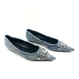 Light Blue Denim D-Venus Pointed Toe Ballerinas / DIESEL - Size 38