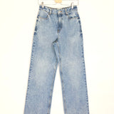 Light Blue LE CROP High Rise Wide Leg Denim Jeans / SEZANE - Size 38