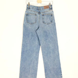 Light Blue LE CROP High Rise Wide Leg Denim Jeans / SEZANE - Size 38
