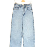 Light Blue LE CROP Organic High Rise Wide Leg Denim Jeans / SEZANE - Size 36