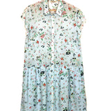 Light Blue RENDA UMA Floral Print Mini Dress / ZADIG & VOLTAIRE - Size S