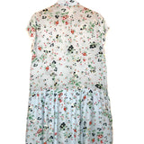Light Blue RENDA UMA Floral Print Mini Dress / ZADIG & VOLTAIRE - Size S