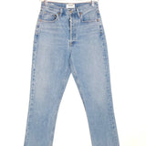 Light Blue RILEY CROP High Rise Straight Leg Denim Jeans / AGOLDE - Size 26
