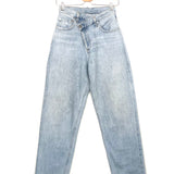 Light Blue Straight-leg Crossover-button Denim Jeans / AGOLDE - Size 24