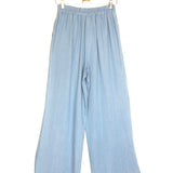 Light Blue Textured Wide-leg Pants / MARGOT - One Size