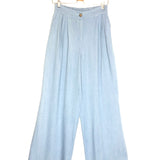 Light Blue Textured Wide-leg Pants / MARGOT - One Size