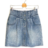 Light Blue TIKEDA Fluid Denim Mini Skirt / ISABEL MARANT ETOILE - Size 40