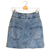 Light Blue TIKEDA Fluid Denim Mini Skirt / ISABEL MARANT ETOILE - Size 40